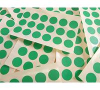 Small 13mm (0.5 inch) Round Circular Mid Green Colour Code Stickers, 180 Self-Adhesive Circles Sticky Coloured Dot, Spot Labels