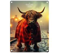 Small (150 x 200mm) Metal Sign - The Highland Crew - Trainyard Bull