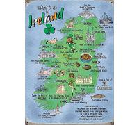 Small (150 x 200mm) Metal Sign - What to do in Ireland - Map