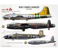 Small (150 x 200mm) Metal Sign - WWII Famous Bombers