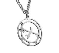 Small (2.5cm wide) Occult Prince Leviathan Seal Sigil Pendant (Gatekeeper of the Hell mouth) with Chain and Grey Burlap Pouch