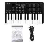 Small 25 Keyboard Controller Portable Music Production Tool Texture Suitable For Studio And Travel Lighting Keyboard