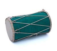 Small 25 x 15 cm Compact Dholak Drum Set, Handmade Wood & Leather Classical Indian Hand Percussion Drums, World Musical Instruments Punjabi Tabla Dhol Dholki For Decor & Travel Gift For Music Lovers