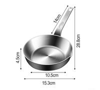 Small 316 Stainless Steel Frying Pan, Perfectly Sized for Cooking One Egg or Sauces (M)