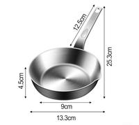 Small 316 Stainless Steel Frying Pan, Perfectly Sized for Cooking One Egg or Sauces (S)