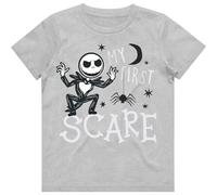 (Small (5/6 Yrs), Grey) Nightmare Before Christmas Kids First Scare T Shirt