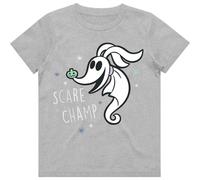 (Small (5/6 Yrs), Grey) Nightmare Before Christmas Kids Scare Champ T Shirt