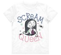 (Small (5/6 Yrs), White) Nightmare Before Christmas Kids The Scream Queen T Shirt
