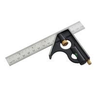 Small 6" Adjustable Combination Set Tri Square Sliding Metal Ruler Scribe Level