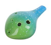 Small 6 Hole Alto C Ceramic Ocarina for Beginner Practice | Easy Tuning, Rich Deep Tones, Tone Control, Party and Solo Performance, Sky Blue