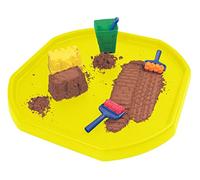 Small 70CM X70CM Durable Plastic Tuff Tray - Ideal for Mixing Cement, Sand, Plaster or Use in Messy Crafts, DIY Projects, and Outdoor Activities (1, Yellow)