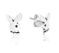Small 925 Sterling Silver Studs Earrings - Playboy Bunny Earrings - Small Rabbit Ear Studs - Dimension: 7 x 9 mm