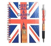 Small A6 Notebook with the same design Pen, 120 Pages, 100 gsm Paper, U.K. Souvenir, Great Gift for Friends and Families