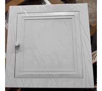 Small Access Panel with Handle, Metal Inspection Hatch Attic Door, Bathroom Trap Cover Electrical Panel Cover, Surface Mounted Maintenance Cover(200x200mm(8 x8 in))