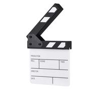 Small Acrylic Clapper Board Film Movie Clapperboard for Creative Video Projects and Movie Scenes 15x16.50CM Director Cut Board