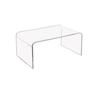 Small Acrylic Coffee Table Modern Minimalist Clear Center Table for Small Spaces Versatile Sofa Side Table Stylish Tea Table for Living Room Compact Design