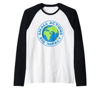 Small Actions Big Impact Climate Change Earth Day Raglan Baseball Tee
