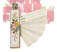 Small Address - Book Pocket Vintage Metal Portable Small Telephone Address Book, for Management Personal Records Information Storage Seniors Adults Travel Work Birthday Organizer