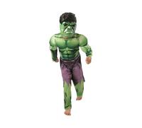 ( Small (Age 3-4 Years)) Deluxe Incredible Hulk Age 3-8 Boys Fancy Dress Kids Avengers Costume