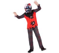 (Small (Age 4-6)) Kids 2 Headed Chuckles The Clown Costume
