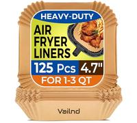 Small Air Fryer Liners Disposable, 2 QT Parchment Paper for COSORI 2.1 Qt Air Fryer, 125PCS 4.7 Inch Square Baking Paper Sheets for Mini Airfryer Basket