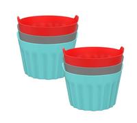 Small Air Fryer Mold - Creme Brulee Souffle Ramekins, Multi-Piece Egg Cooker | Fluted Small Bowl Cups, Air Fryer, Silicone Mold, Muffin Box,