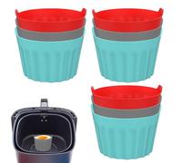 Small Air Fryer Mold - Creme Brulee Souffle Ramekins, Multi-Piece Egg Cooker | Fluted Small Bowl Cups, Air Fryer, Silicone Mold, Muffin Box,