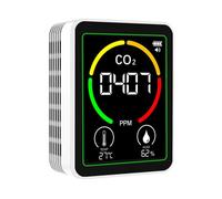 Small Air Monitor CO2 TVOC Detection Rechargeable Battery Color Display Alarm Systems for Indoor Environment Air Monitor Gift
