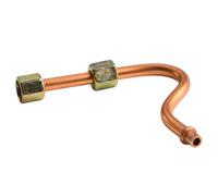 Small Aluminum 7 Shaped Exhaust Tube Replacement for Air Compressors, Metal Pipe with Inner and Outer Thread Variants, Suitable for Various Pump Models (A)