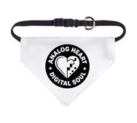 Small 'Analogue Heart, Digital Soul' Dog/Cat/Pet Bandana (PD00065917)