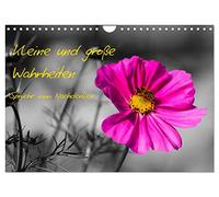 Small and big truths - sayings to think about UK-Version (Wall Calendar 2026 DIN A4 Landscape), CALVENDO 12 Month Wall Calendar