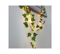 (Small and large leaf ivy, 10M 100LED?Solar?) Artificial Maple Leaf String Lights Garland Wedding Christmas Party Decor Lamp