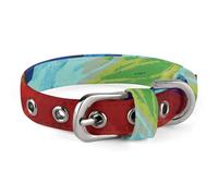 Small and Medium Pet Collars Adjustable Pet Collar Oxford Cloth Rainbow Smoke Printing Pet Collar Personalized Cat Dog Collar