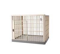 Small and Medium-sized Cat and Dog Kennel with Skylight Pet Kennel Dog Fence Mobile Plastic Dog Cage Suitable for Indoor and Outdoor (96.5 * 66.5 * 74CM)