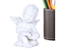Small Angel Figurines - Baby Angel Figurines with Wings | Angel Statues and Figurines, Angel Sculpture Home Decor, Small Fairy Figurines in White for Outdoor Decor