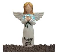 Small Angel Figurines | Blossom Angel Decor Thank You Figurine | Angel Sculpture, Small Fairy Figurines, Desktop Ornament for Housewarming, Birthdays