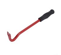 Small Angled Pry Bar Heavy Duty 300mm Short Wrecking Bar with Nail Puller Function for Construction and Automotive Repair, High Carbon Steel Crowbar with