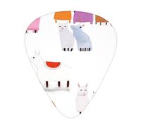Small Animal Art Painting Printed pick set - 12 pieces, thin, medium and thick guitar picks, suitable for guitar, bass, electric guitar and ukulele