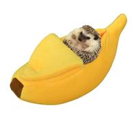 Small Animal Bed - Cozy Banana Cave Hideout for Hedgehog, Hamster, Rat, Chinchilla, Guinea Pig, Ferret - Cage Accessories, Pet Supplies