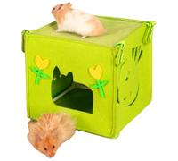 Small Animal Bed - Felt Hamster Hammock Chinchilla Bed | Single Breathable Hamster Bed Cute Hamster House Nest Hamster House Bed for Small Animals Hamster Cabin Accessories