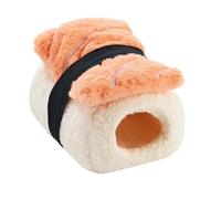 Small Animal Beds - Cute Sushi Shape Cave Pet Supplies - Hamster Winter Warm House Bed | for Sleeping Hiding Snuggle Dwarf Chinchilla Hedgehog Squirrel