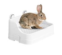 Small Animal Box - Bunny Cage Box | Large Capacity Pet Toilet for Cage, Square Pet Toilet with Buckle for Guinea s, Dangling Box for Chinchillas, Ferret(14.17x9.45x6.1inch)