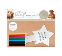 Small Animal Burial Bag | Buddy Bag with Star Grave Marker and Colouring Pencils - Ideal for Birds, Hamsters, Guinea Pigs | Pet Loss Keepsake Kit for Children