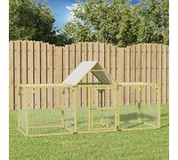 Small Animal Cage, Chicken Coop 300 x 100 x 150 cm, Solid Pine Impregnated, Cage for Cats, Hamsters, Rabbits, Pets