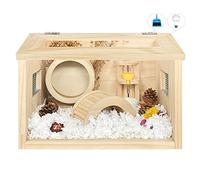 Small Animal Cage, Pet Cage, Wooden Hamster Cage(Set C,40CM)
