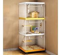 Small Animal Cage - Transparent Acrylic Design, Indoor Use, Easy to Move with Accessories for Pets Like Bunnies, Chinchillas, and Guinea Pigs