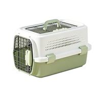 Small Animal Cage, Two Door Plastic Pet Kennel Top Front Loading, Portable Puppy Pet Crate for Travel Indoor Outdoor Use