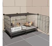 Small Animal Cage with Pull-out Tray, Encrypted Mesh Pad for Indoor/Outdoor Use, Iron and PP Resin, Walk-in Chicken Coop, Suitable for Quail