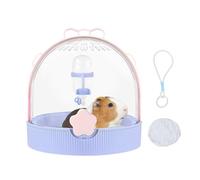 Small Animal Carrier -7.17inches Portable Travel Cage with Water Bottle for Hamsters, Bunnies, Gerbils, Birds, Chinchillas and Hedgehogs, Ventilated Pet Carry Case Outdoor Walks,
