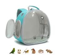 Small Animal Carrier Backpack for Guinea pig Bird Bunny Cat Kitten Lizard Rabbit Squirrel Beared Dragon Portable Travel Carrier Backpack Space Capsule Bubble Window Carrier (Green)